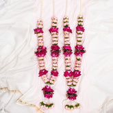 Pack OF 2 Handmade Shubh Vivah Artificial Flowers mala,Gift For Groom Bridal, Flower colllins For Wedding Anniversary marriage, Return Gift